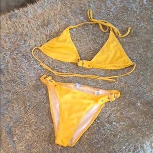 Burberry yellow bikini